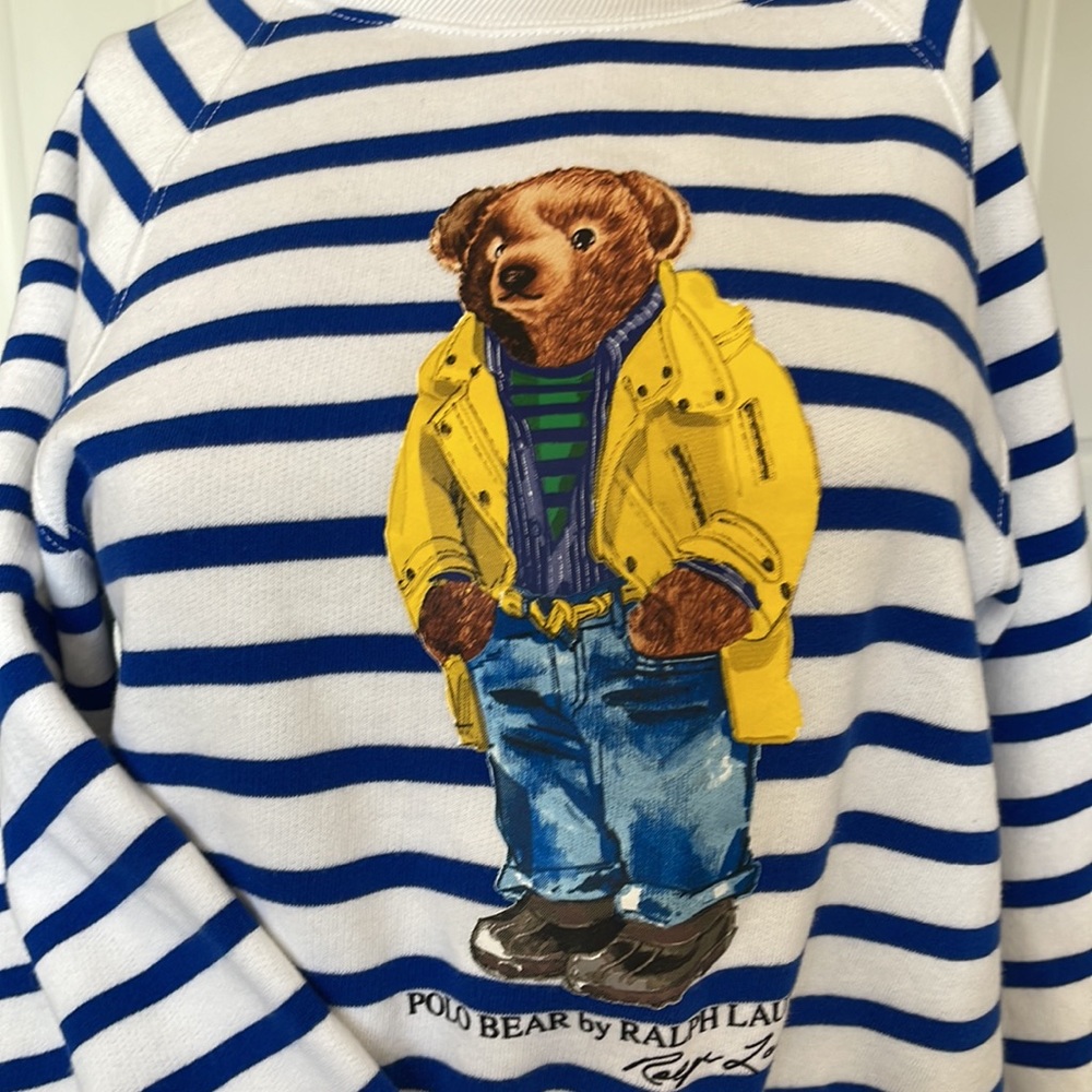 SPECIAL EDITION RALPH LAUREN POLO “POLO BEAR” sweatshirt. Sz S/P.  EXCELLENT
